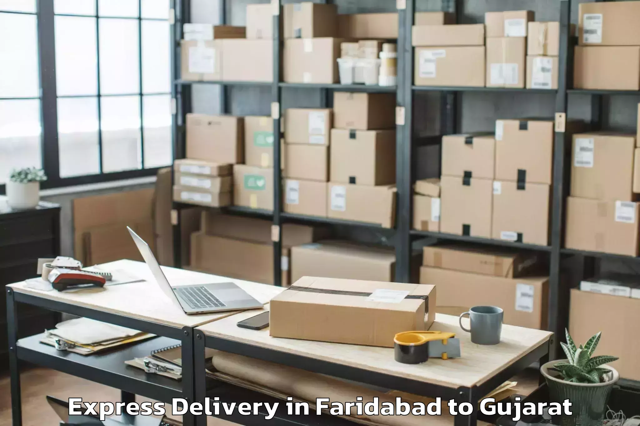 Faridabad to Mahudha Express Delivery